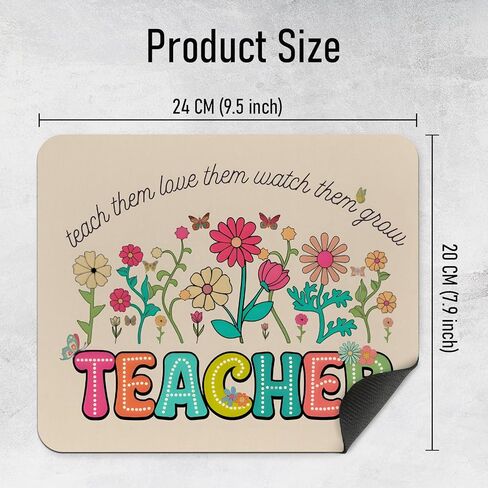 Teacher Appreciation Gifts - Floral Square Mouse Pads for Office Working, 9.57.9 in in Saudi Arabia