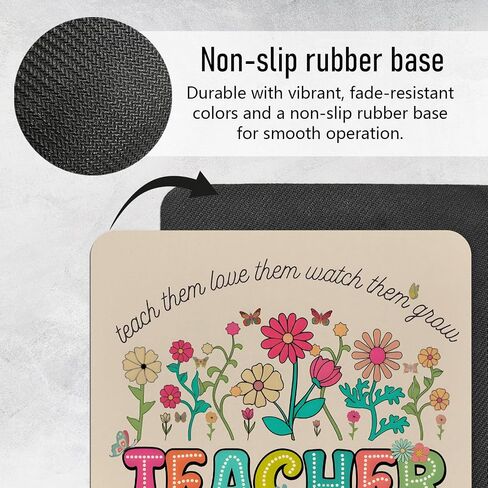 Teacher Appreciation Gifts - Floral Square Mouse Pads for Office Working, 9.57.9 in in Saudi Arabia