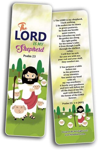 Psalm 23 The Lord is My Shepherd Bookmaks (30-Pack) - Stocking Stuffers for Boys Girls - Children Ministry Bible Study Church Supplies Teacher Classroom Incentives Gift in Saudi Arabia