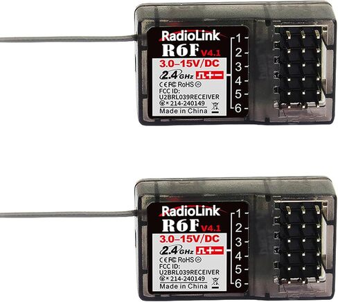 Radiolink R6F 2 قطعة 2.4 جيجا هرتز RC سيارة/قارب استقبال 6 قنوات استجابة منخفضة الكمون RC تدريب خفيف الوزن لجهاز التحكم عن بعد RC4GS V3 RC6GS V3 RC8X (بدون جيرو) in Kuwait