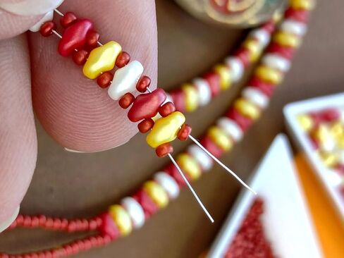 Multicolor 2.1oz (60g) حبات زجاجية تشيكية Superduo - 2.5 × 5 مم مزيج من حبات الثنائي لصنع المجوهر in Kuwait