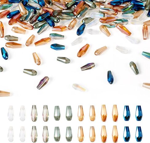 Glass Teardrop Faceted Chandelier Crystals Water Drop Prism Beads for Crafts DIY Sun Catchers Wind Chimes Jewelry Making in Saudi Arabia