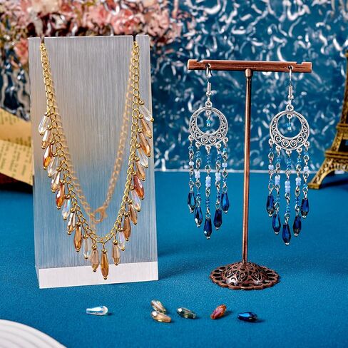 Glass Teardrop Faceted Chandelier Crystals Water Drop Prism Beads for Crafts DIY Sun Catchers Wind Chimes Jewelry Making in Saudi Arabia