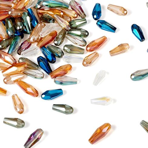 Glass Teardrop Faceted Chandelier Crystals Water Drop Prism Beads for Crafts DIY Sun Catchers Wind Chimes Jewelry Making in Saudi Arabia