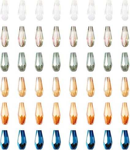 Glass Teardrop Faceted Chandelier Crystals Water Drop Prism Beads for Crafts DIY Sun Catchers Wind Chimes Jewelry Making in Saudi Arabia