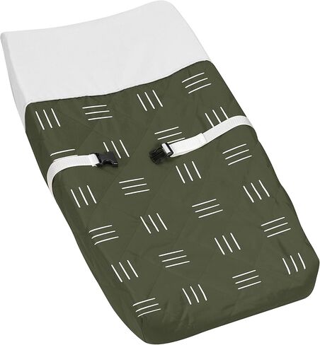 Sweet Jojo Designs Hunter Green Boho Arrow Boy or Girl Baby Nursery Changing Pad Cover - White Bohemian Woodland Tribal Southwest Chevron Geometric Herringbone Woodland in Kuwait