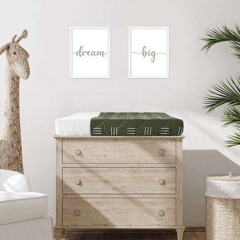 Sweet Jojo Designs Hunter Green Boho Arrow Boy or Girl Baby Nursery Changing Pad Cover - White Bohemian Woodland Tribal Southwest Chevron Geometric Herringbone Woodland in Kuwait