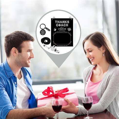 هدايا إطار شكرًا للمدرب - 4 قطع إطار صور للمدرب للنساء والرجال، إطار صورة مع سلسلة مفاتيح على شكل قلم، صافرة، إطار معلق قابل للتوقيع، كرة السلة، كرة القدم، الهوكي، هدية تقدير للجدار in Saudi Arabia