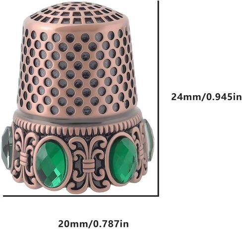 1pc عتيق الدلالي الدلالي واقي 24 × 20 ملم للتطريز على الإبرة والإصلاح (النحاس الأحمر) in Kuwait
