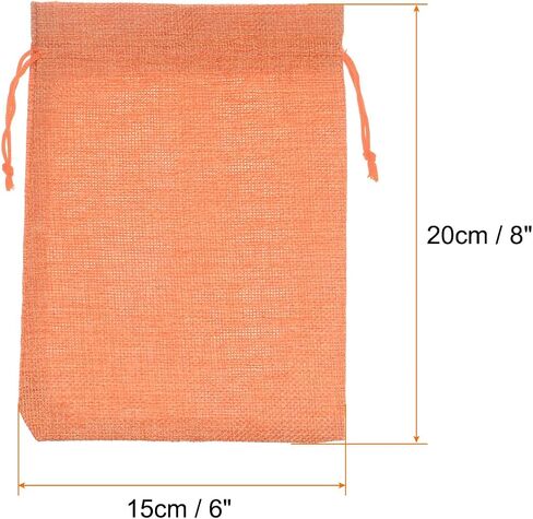 HARFINGTON 5pcs Small Burlap Bags with Drawstring, 3x4" Gift Bag Jewelry Pouches for Wedding Party Presents Festival Favors, Brown in Saudi Arabia