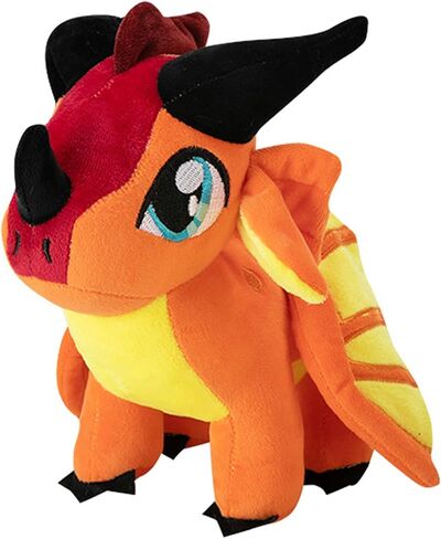 Soft Plush Wings Dragon Stuffed Animals Toy Pillow Doll, 12" Pterosaur Flying Orange Dragon Plushie Toys Best Birthday Christmas Anniversary Fiesta Party Festival Gifts for Adults Kids Baby Boys Toys in Kuwait