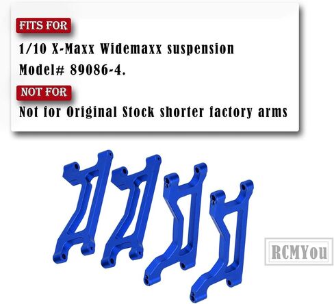 RC Suspension Arms Upgrades Part for 1/10 WideMaxx，Aluminum Upper Suspension Arms & Lower Suspension Kits Hops Up Set for Model# 89086-4,Replace #8995X (Navy Blue) in Saudi Arabia
