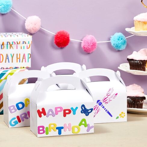 Best Paper Greetings 24-Pack Green Gable Boxes - Green Party Boxes for Kids Birthday, Party Favors, Candy, Goodies, Treats (6.2x3.5x3.6 In) in Saudi Arabia