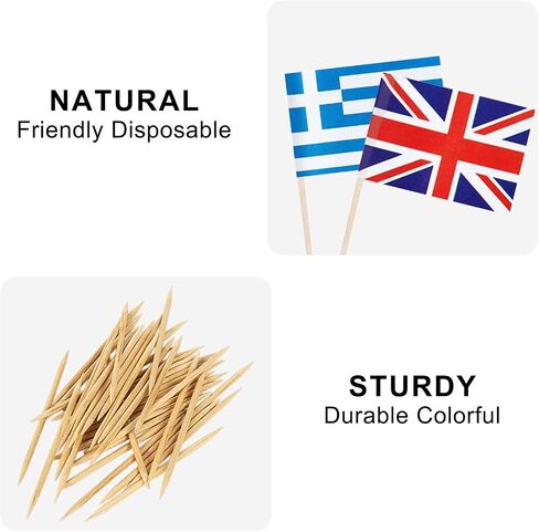 100 Countries Flag National Cupcake Topper Flags Banner Mini Small Country World Toothpick Stick Flags Cake Party Festival Theme Decorations(100Pcs) in Kuwait