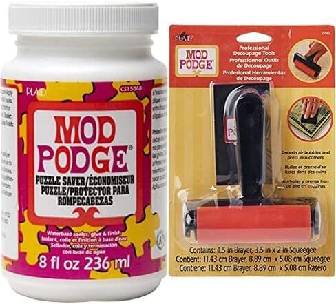 Mod Podge Puzzle Saver (8-Ounce) and Mod Podge Professional Decoupage Tool Set in Saudi Arabia