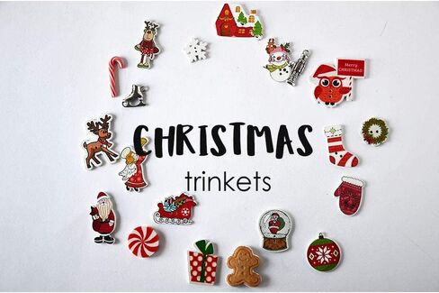 Christmas Red I Spy Trinkets, Holidays Theme I Spy Bag, Bottle Fillers, 1-3cm, Set of 20 trinkets in Kuwait
