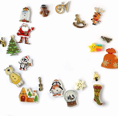 Christmas Red I Spy Trinkets, Holidays Theme I Spy Bag, Bottle Fillers, 1-3cm, Set of 20 trinkets in Kuwait
