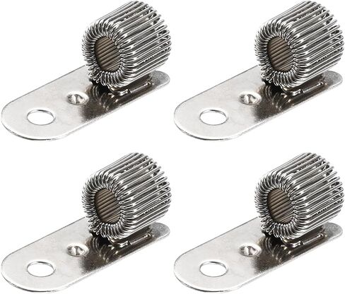 Patikil 4pcs مقاطع حامل القلم ، حامل مقطع القلم المعدني حلقة قابلة للضبط منظم قلم رصاص مع حلقة الربيع برشام لدفتر ملاحظات ، حافظة ، نغمة فضية in Saudi Arabia