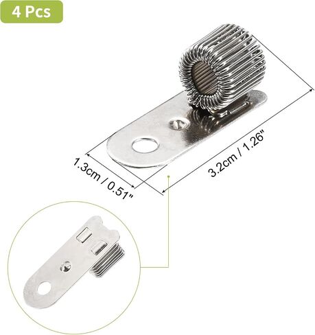 Patikil 4pcs مقاطع حامل القلم ، حامل مقطع القلم المعدني حلقة قابلة للضبط منظم قلم رصاص مع حلقة الربيع برشام لدفتر ملاحظات ، حافظة ، نغمة فضية in Saudi Arabia