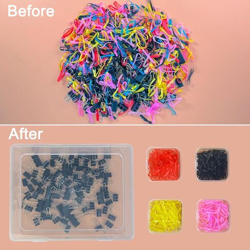 Egaageoi 30 PC Clear Plastic Bead Organizer Box with Hinged Lids and Labels in Saudi Arabia
