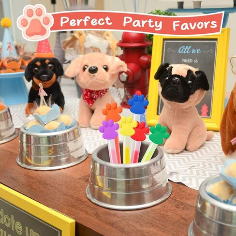 24 Paw Party Favors Glow Sticks for Kids, 4 Inch Paw Print Glow Sticks Glow in the Dark Party Supplies Patrol Goodie Bags Stuffers Pet Dog Puppy Pals Cat Birthday Decorations in Saudi Arabia