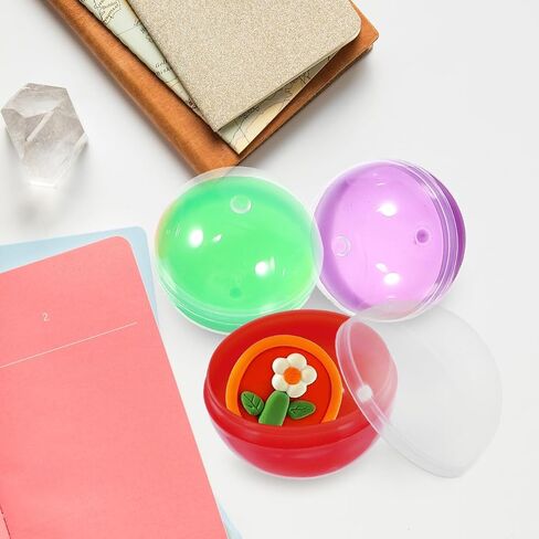 50PCS Gumball Vending Machine Capsules Egg Shell Easter Candy Storage Box 1.1 Inch Empty Vending Machine Capsules Fillable Prize Balls Capsules in Saudi Arabia