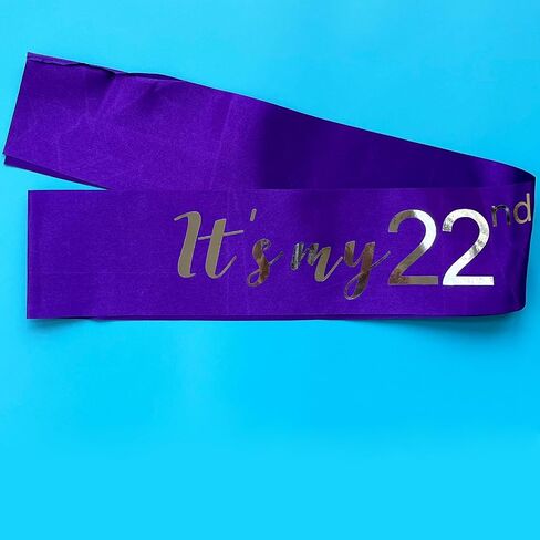 Its My 22nd Birthday Sash, Birthday Girl Sash for Boy Gifts Party Decorations and Supplies, Red with Silver in Saudi Arabia