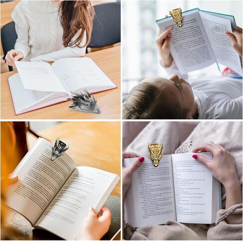 Retro Dragon Head Bookmark – Page Holder - Reading Note Paper Clip for Home School Office – Gift for Teachers Clerks Students and Book Lovers (Gold) in Saudi Arabia