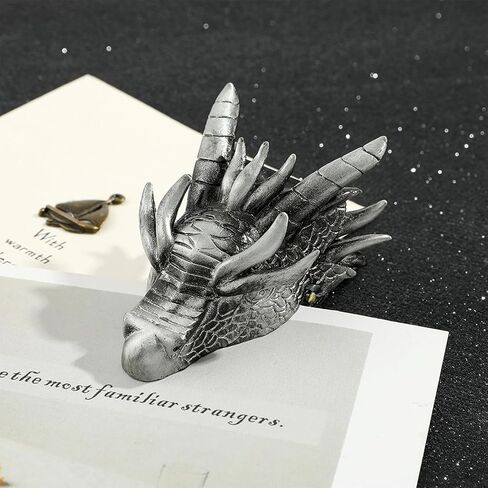 Retro Dragon Head Bookmark – Page Holder - Reading Note Paper Clip for Home School Office – Gift for Teachers Clerks Students and Book Lovers (Gold) in Saudi Arabia