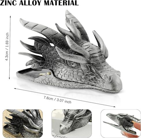 Retro Dragon Head Bookmark – Page Holder - Reading Note Paper Clip for Home School Office – Gift for Teachers Clerks Students and Book Lovers (Gold) in Saudi Arabia