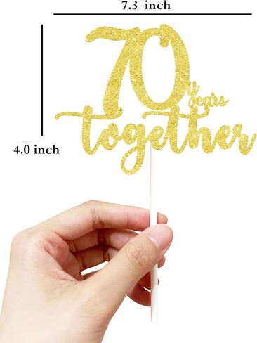 40 years together golden cake topper, happy 40th Anniversary Cake Toppers, 40th Anniversary Decorations, 40th Wedding Anniversary Party Supplies,Forty Anniversary Cake topper in Saudi Arabia