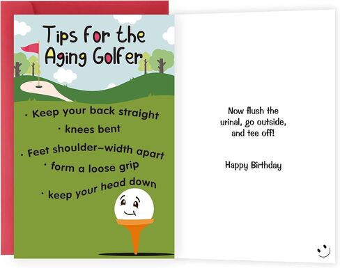 Funny Golf Birthday Cards for Men Women, Hilarious Birthday Gifts for Golfer, Happy Bday Card for Husband Boyfriend Dad Brother boss Friends Coworkers in Kuwait
