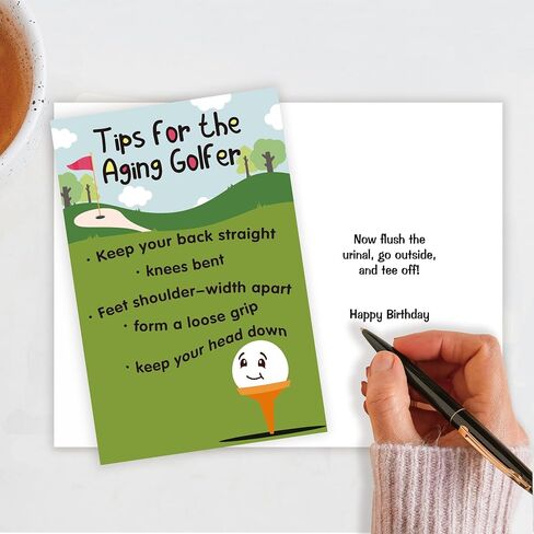Funny Golf Birthday Cards for Men Women, Hilarious Birthday Gifts for Golfer, Happy Bday Card for Husband Boyfriend Dad Brother boss Friends Coworkers in Kuwait