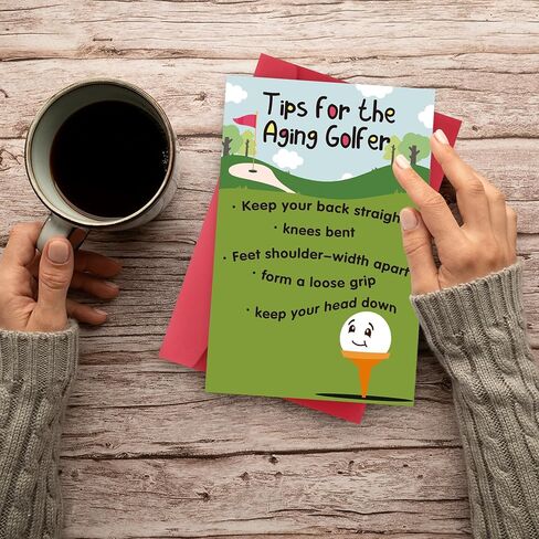 Funny Golf Birthday Cards for Men Women, Hilarious Birthday Gifts for Golfer, Happy Bday Card for Husband Boyfriend Dad Brother boss Friends Coworkers in Kuwait