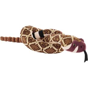 Wild Republic Snakes Eco Western Diamondback ، حيوان محشو ، 54 بوصة ، لعبة أفخم ، تعبئة زجاجات مياه معاد تدويرها ، ودية للبيئة