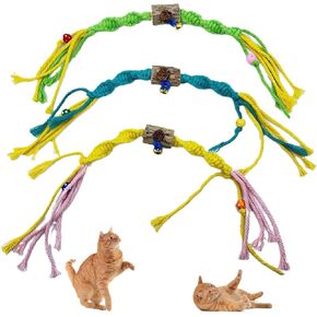 ألعاب CAT مضغ حبل - 3 عبوات ألعاب Catnip لتنظيف الأسنان قطة كبيرة مضغ ألعاب لتنظيف الأسنان ، ألعاب القط مع النعناع البري ، ألعاب ركلة القطط التفاعلية للقطط القطط.