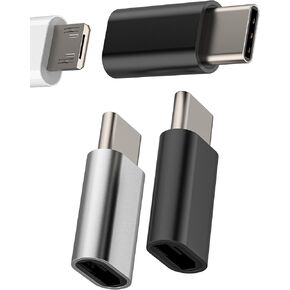 3Pack,USB C Male to Micro USB Female Adapter, for ipad pro air4 Compatible for Samsung Galaxy S21 S20 Plus Note,Google Pixel 5 4XL,LG V35,Moto Charging Data sync Type C Power Charger Connector Cable