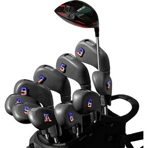 Golf Club Head Covers | Set of 10 | Iron Covers | Wedge Covers | Washable | Easy On & Off | Anti-Slip | Customized | Wear-Resistant | 7 Pcs Iron and 3 Pcs Wedge Covers | EVA