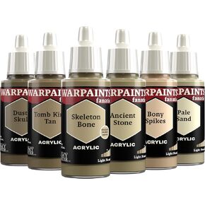 The Army Painter, Warpaints Fanatic Flexible Triad: Light Neutrals, 6 x 18 ml Acrylic Paint, Miniature Hobby Painting, Quality Paint for Miniature Wargaming