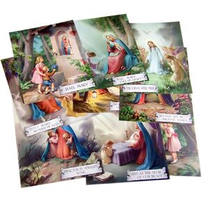 مجموعة ملصقات Cardstock Cardstock المصورة Hail Mary ، 9 قطع ، 10 بوصات