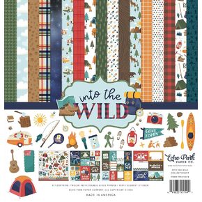 Echo Park Collection Kit 12""X12""-Into The Wild, White.