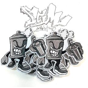 Cool Graffiti Street Art Urban Art Artist Sounding Quality Salting On Patches for Beals Backpacks Hats Tirts Associory Associaty على طراز الأزياء تصميم الخياطة الحديد على الملحقات (1)
