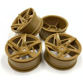 RXWC202318 Five Spoke 26mm x52mm 1.9" Rims Wheels Hex 12mm Onroad Rally Flat Cralwer Truck Car for HPI Spirt RS4 Rev Nitro Kyosho FW06 Tamiya TT01E TT02D TT02 CW01 CR01 cc01 AXIAL SCX10 II Chassis