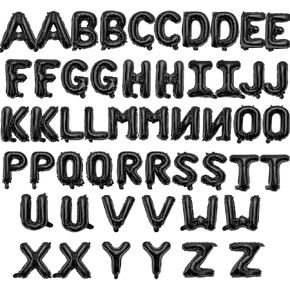52 Pieces 16 Inches A-Z Letter Balloons – 2 Sets of Alphabet Mylar Balloon (Each Letter Includes 2 Balloons) for Party Decorations, Birthday, Graduation and Hanging Alphabet Banners (Gold)