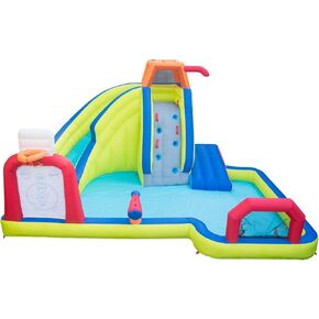 Banzai قابلة للنفخ الممرات Splash Park - الشريحة ، Splash ولديها انفجار! - Skeeball إرم وكرة القدم وكرة السلة