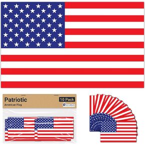 جعلنا Premium American العلم 3x5 في شارات 10 حزمة. الولايات المتحدة الأمريكية المطبوعة ملصقات فينيل أمريكا الأحمر والأزرق والأزرق. مقاوم للماء ، ملصقات فخر وطنية للشاحنة أو الصدمات أو الكمبيوتر المحمول أو القبعة الصلبة أو زجاجة ماء