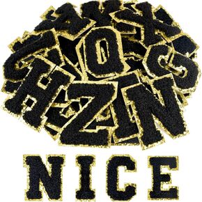 ASTARON 26 Pcs Self Adhesive Letter Patches Chenille Letters Stickers, A-Z Embroidered Applique Patches Alphabet Cloth Patch for Clothes, Bags, Hat, Phone Case, DIY Accessories (Red) in Kuwait