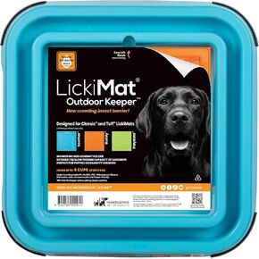 LickiMat Outdoor Keeper Dog Feeding Station - Slow Feeder Lick Mat Keeper for Dogs Food, Treats, Yoghurt & Peanut Butter - Extend Licky Mats for Dogs into Full Feeder, Green. in Kuwait