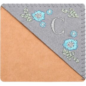PATIKIL Personalized Mortered Corner Landmark ، Flower Flower Love Love Triangle Book Mark Mark Marker للنساء معلمي عشاق الكتب ، الرمادي ، الرسالة ب