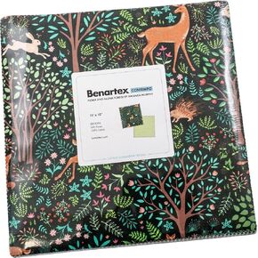 Amanda Murphy Flora and Fauna Forest 10X10 Pack 42 10-inch Squares Layer Cake Benartex, Assorted, FFF10PK